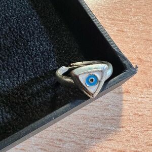 Triangle adjustable Evil Eye Ring